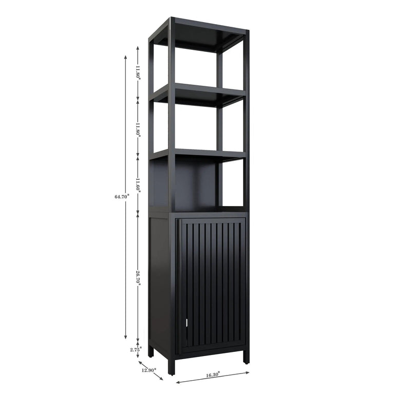 Storage Cabinet With Tall Tower, Multifunctional For Bathroom by HouseOfZazla