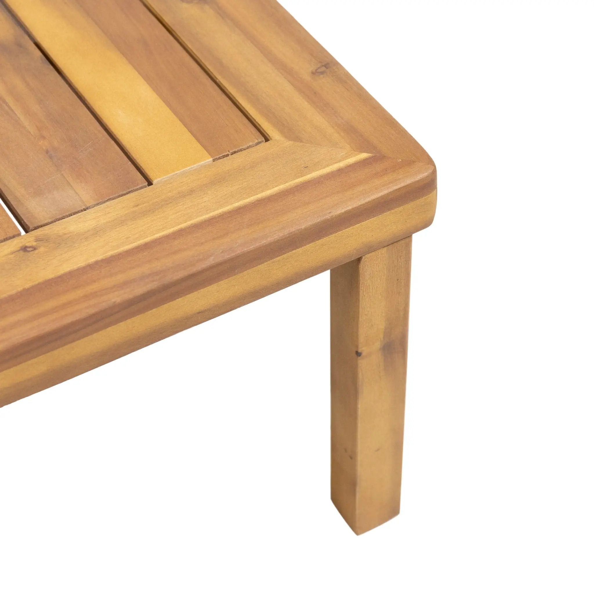 Acacia Wood Loveseat And Coffee Table Set With Cushions by HouseOfZazla