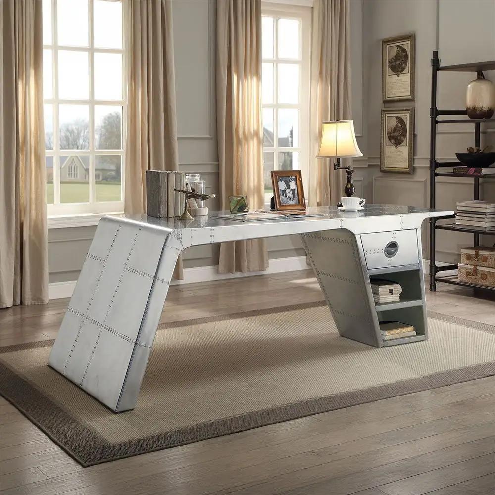 Brancaster - Writing Desk - Metallic by Unique Piece Furniture