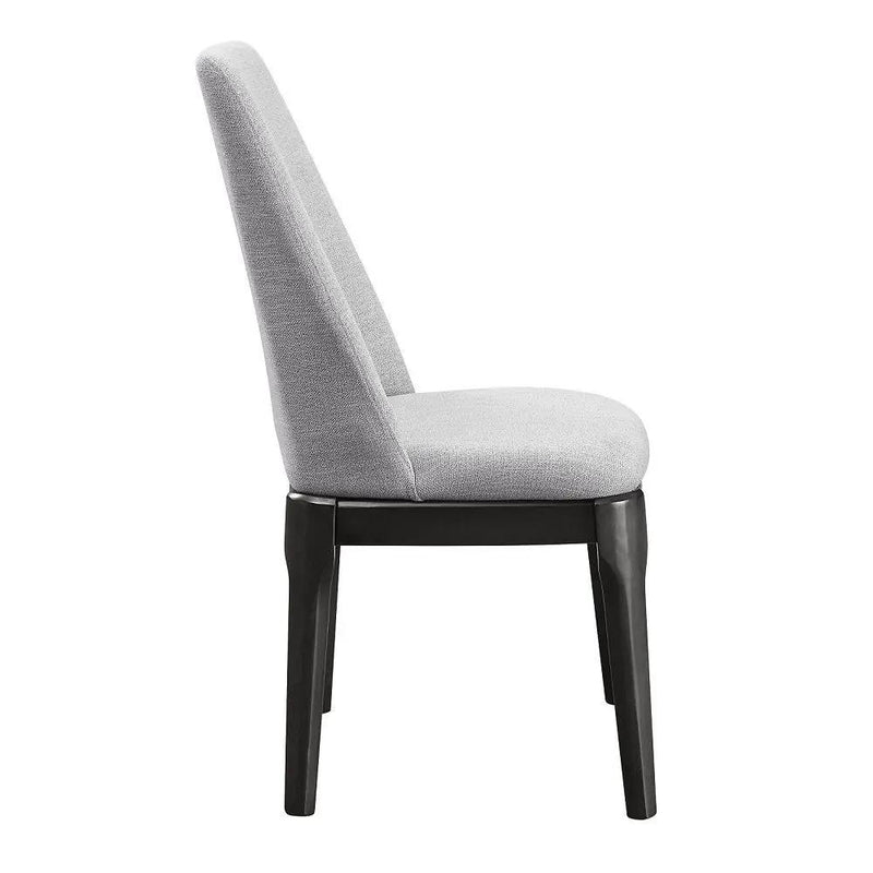 Madan - Side Chair (Set of 2) - Light Gray Linen & Gray Oak by Unique Piece Furniture