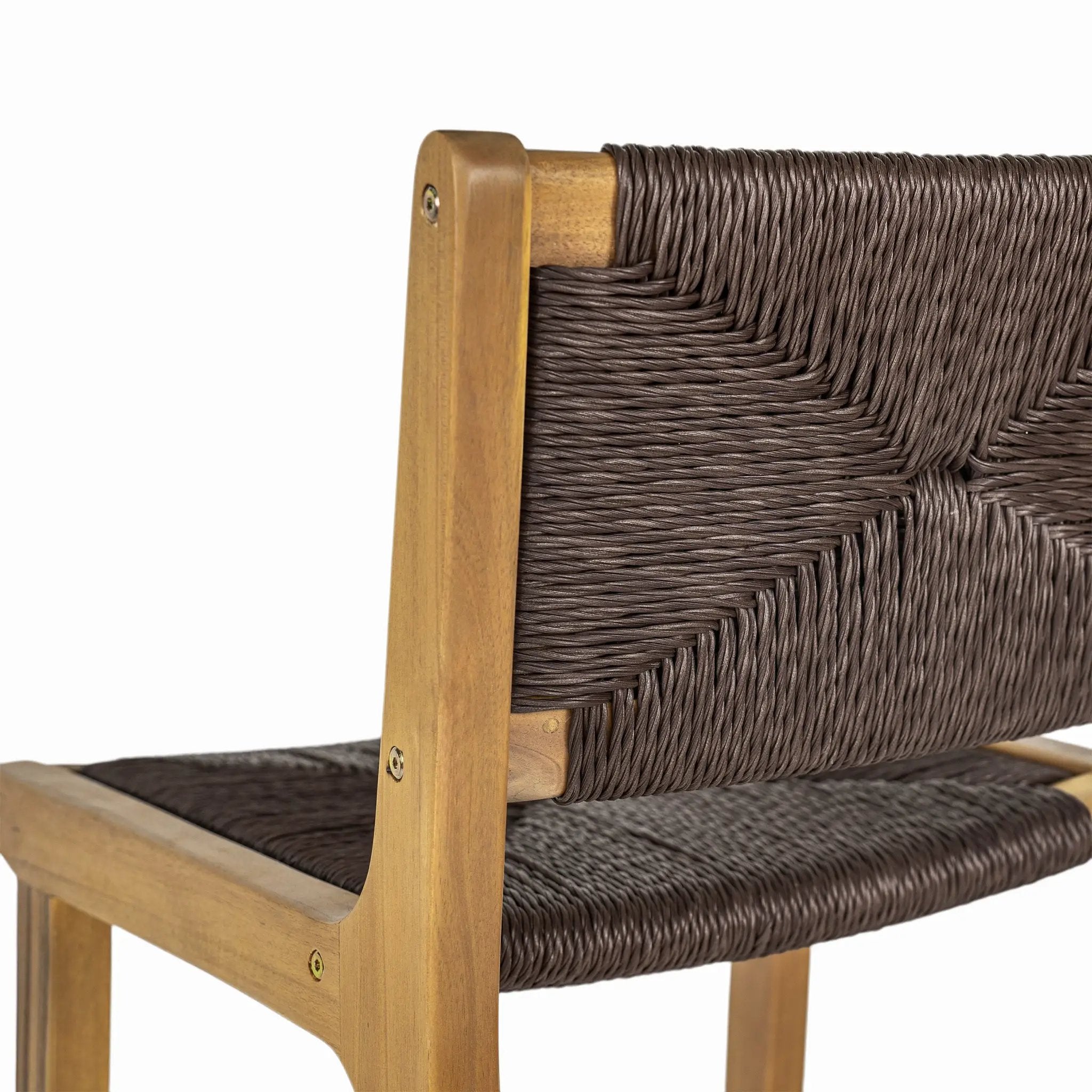 Acacia Wood Outdoor Armless Barstool - Teak Set of 2 by HouseOfZazla