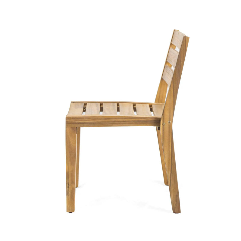 Outdoor Dining Side Chair (Set of 2) - Teak Finish by HouseOfZazla