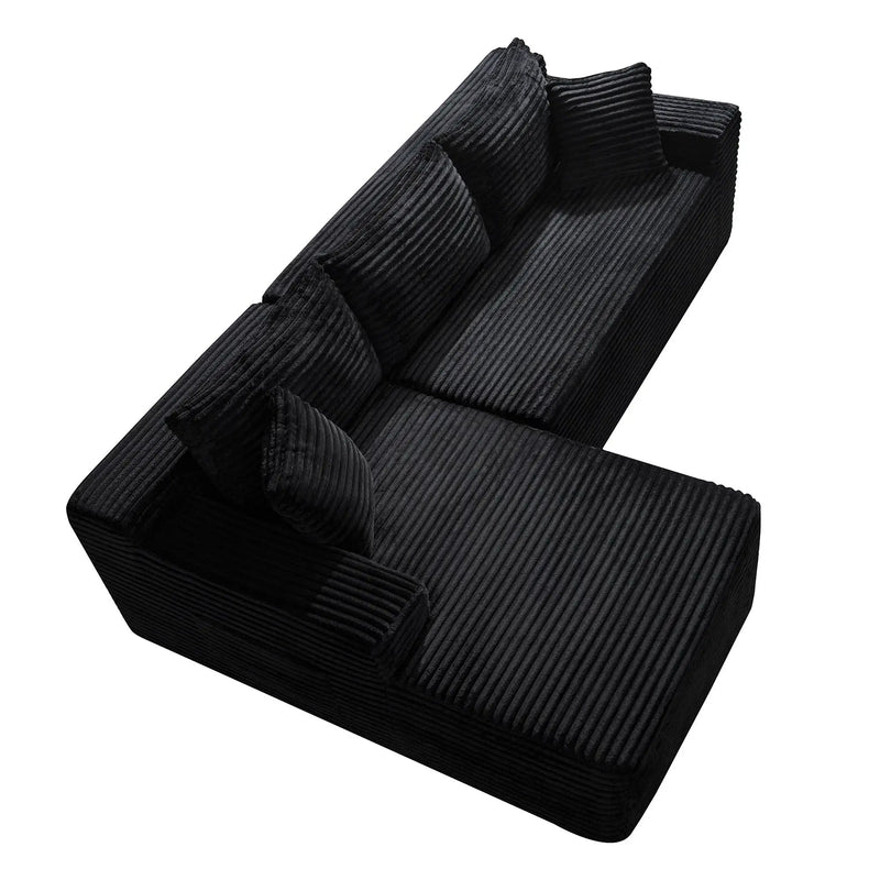 94.5" Cloud Modular Sectional Sofa Couch with L-Shape Chaise by HouseOfZazla