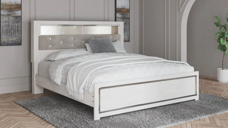 Altyra - King Bookcase Panel Bed - White by Unique Piece Furniture