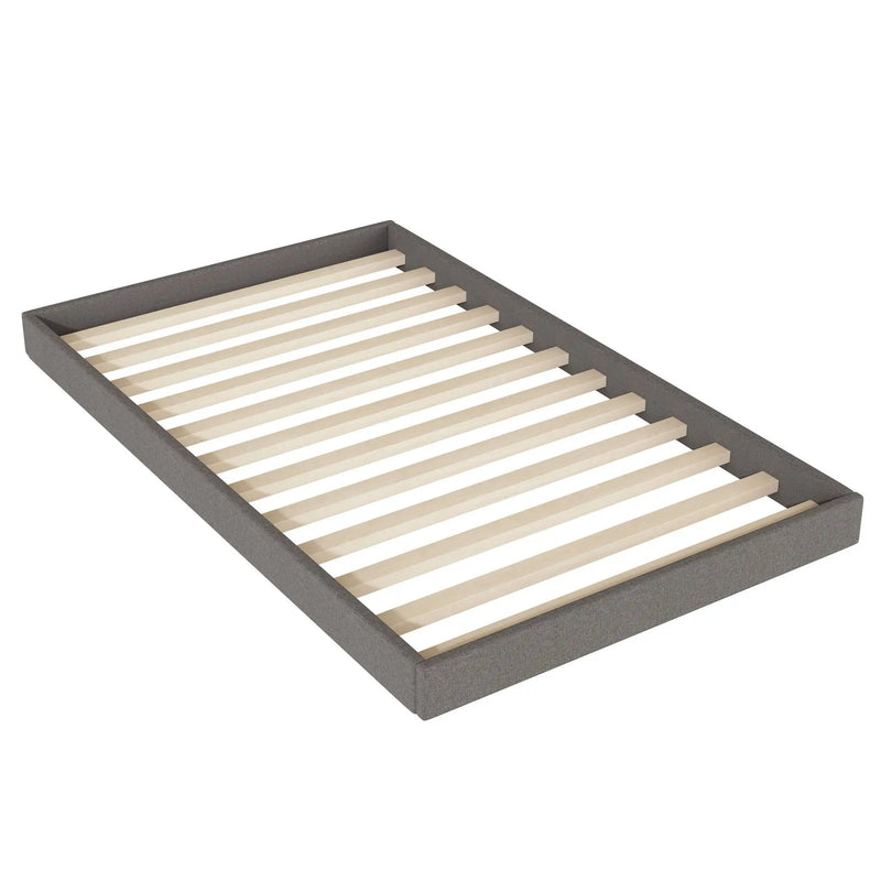 Upholstered Platform Bed With Trundle And 2 Sets Of USB Ports On Each Side, Fabric by HouseOfZazla