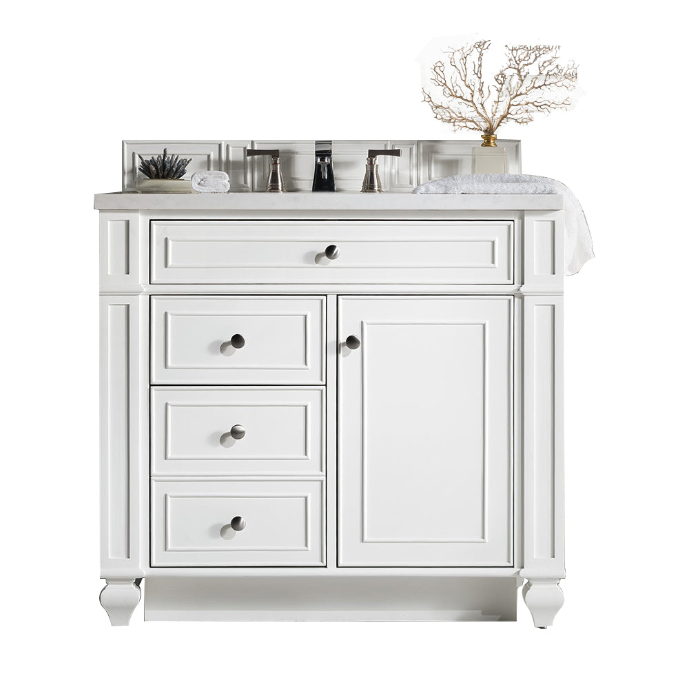 James Martin Bristol 36" Single Bathroom Vanity, Bright White, view 21