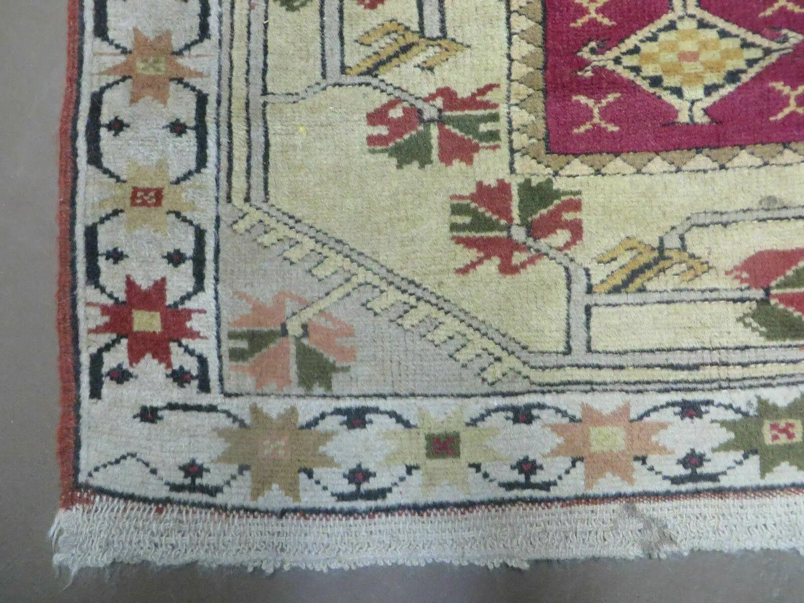 3' X 5' Vintage Handmade Turkish Turkey Oushak MILAS Wool Accent Rug Carpet Nice by Jewel Rugs