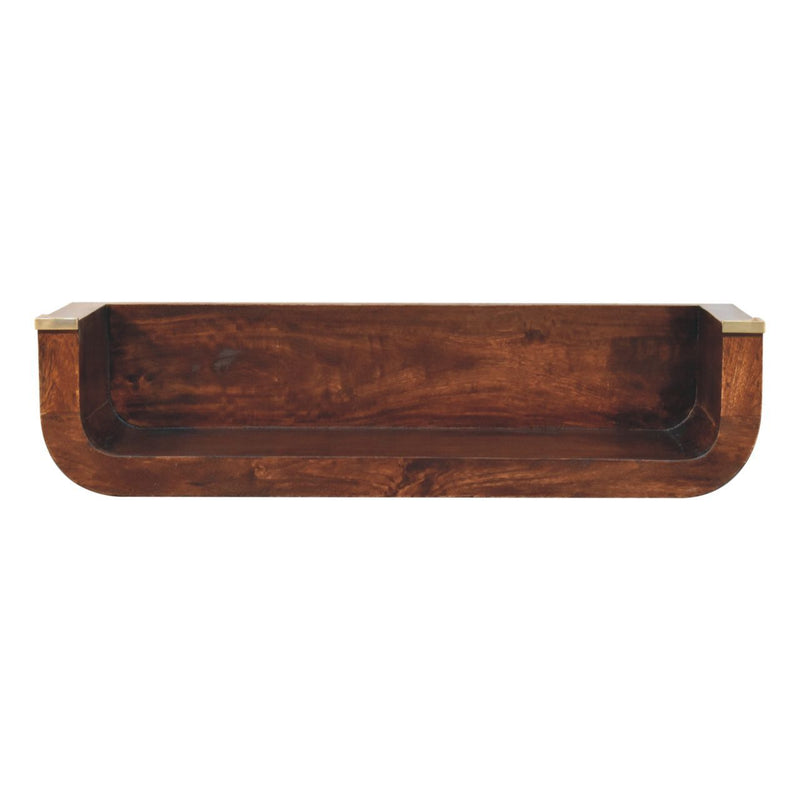 Indira - Floating Console Table - Walnut by HouseOfZazla
