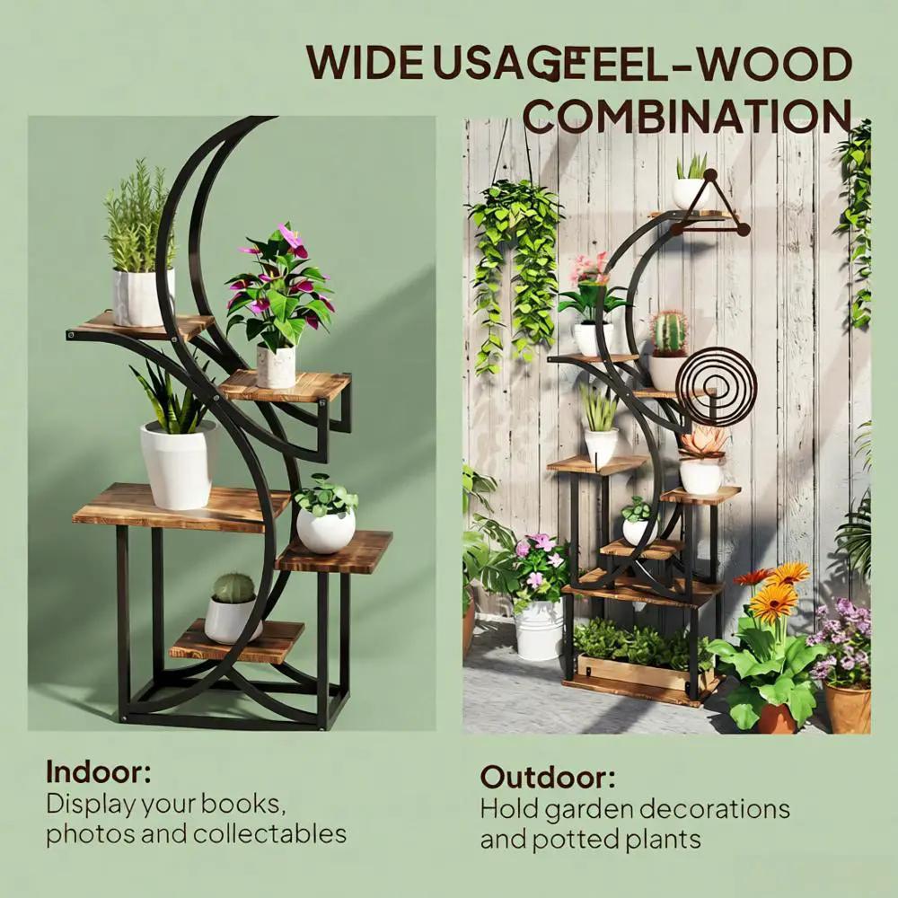 S-Shaped Plant Stand - 8 Tier Plant Shelf by HouseOfZazla