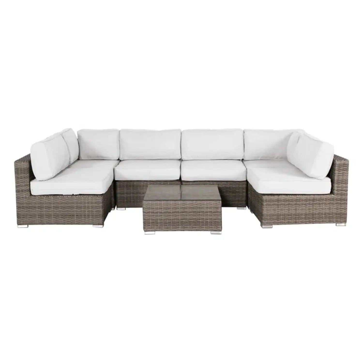 Seating Set With Cushions Handcrafted Wicker Design by HouseOfZazla
