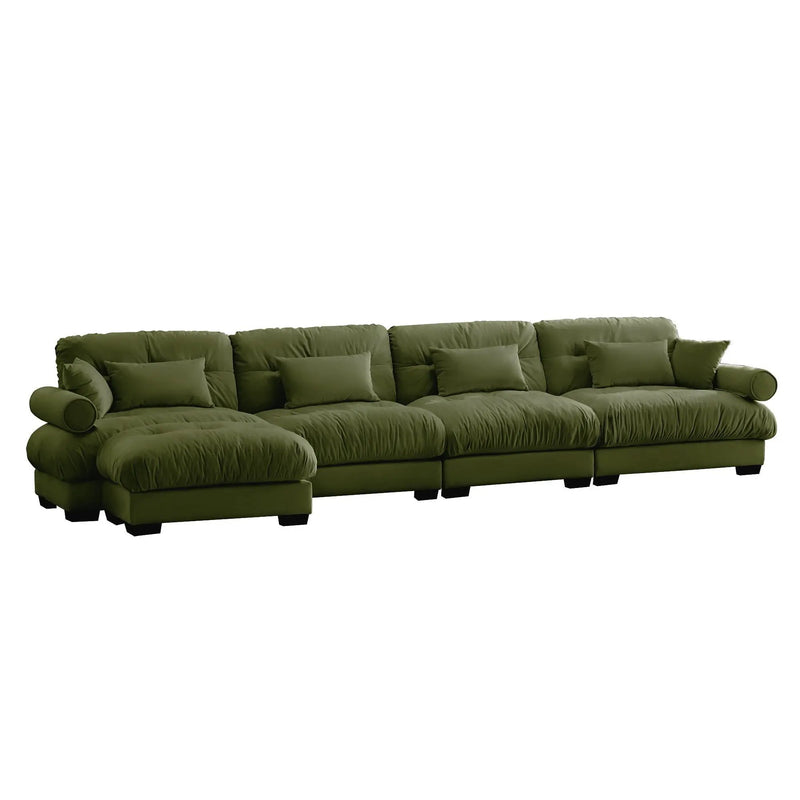 Super Comfort Oversized Modular Sectional Sofa With Movable Ottoman by Unique Piece Furniture