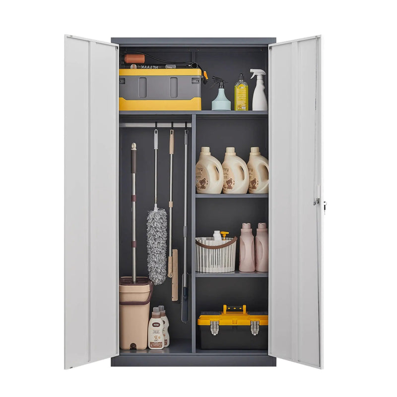 Large Capacity Wardrobe With Hanging Rod And Compartments by HouseOfZazla