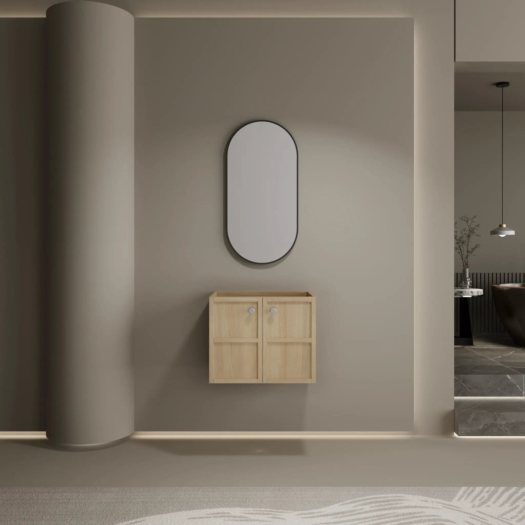Modern Wall Mounted Bathroom Vanity With Soft Closing Doors by Unique Piece Furniture