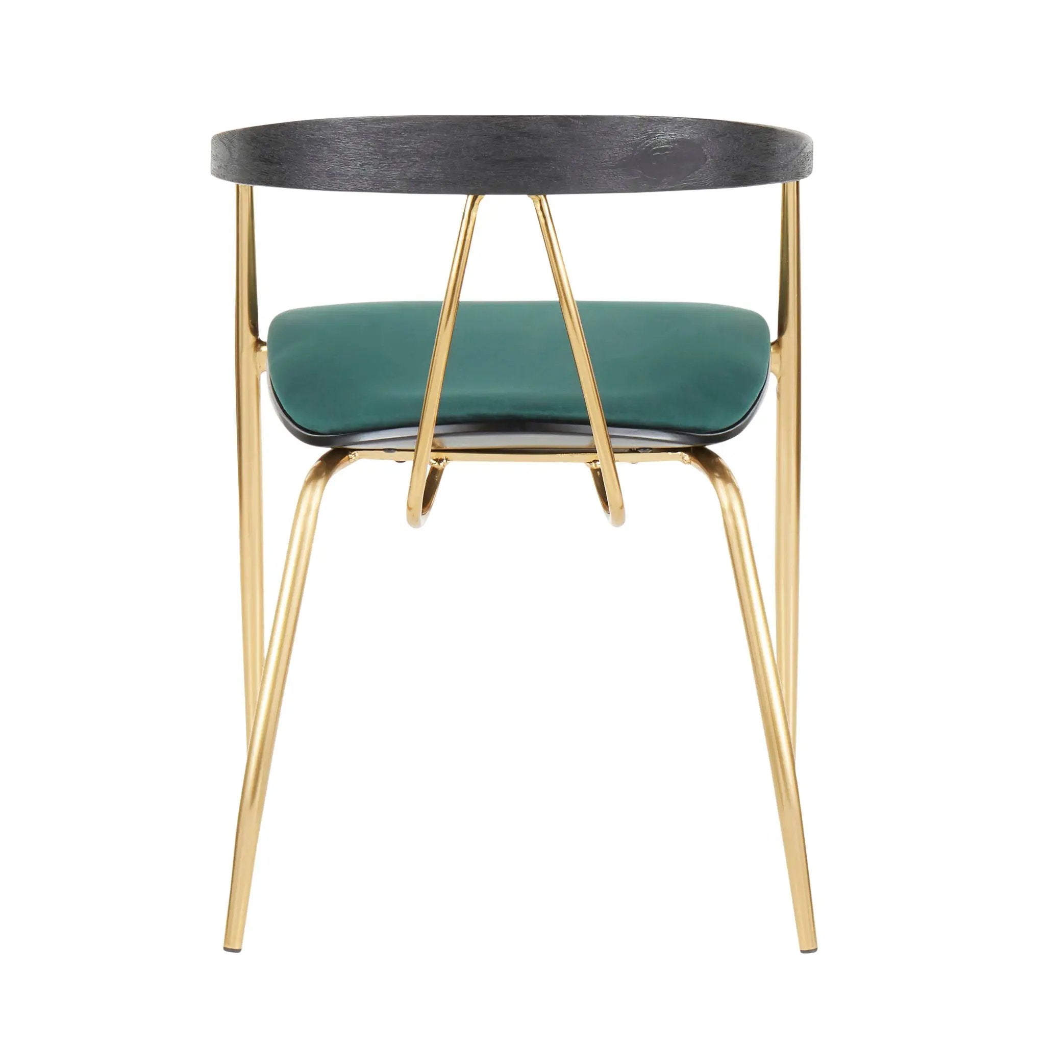 Vanessa - Contemporary Chair (Set of 2) - Gold / Green - Black by Unique Piece Furniture
