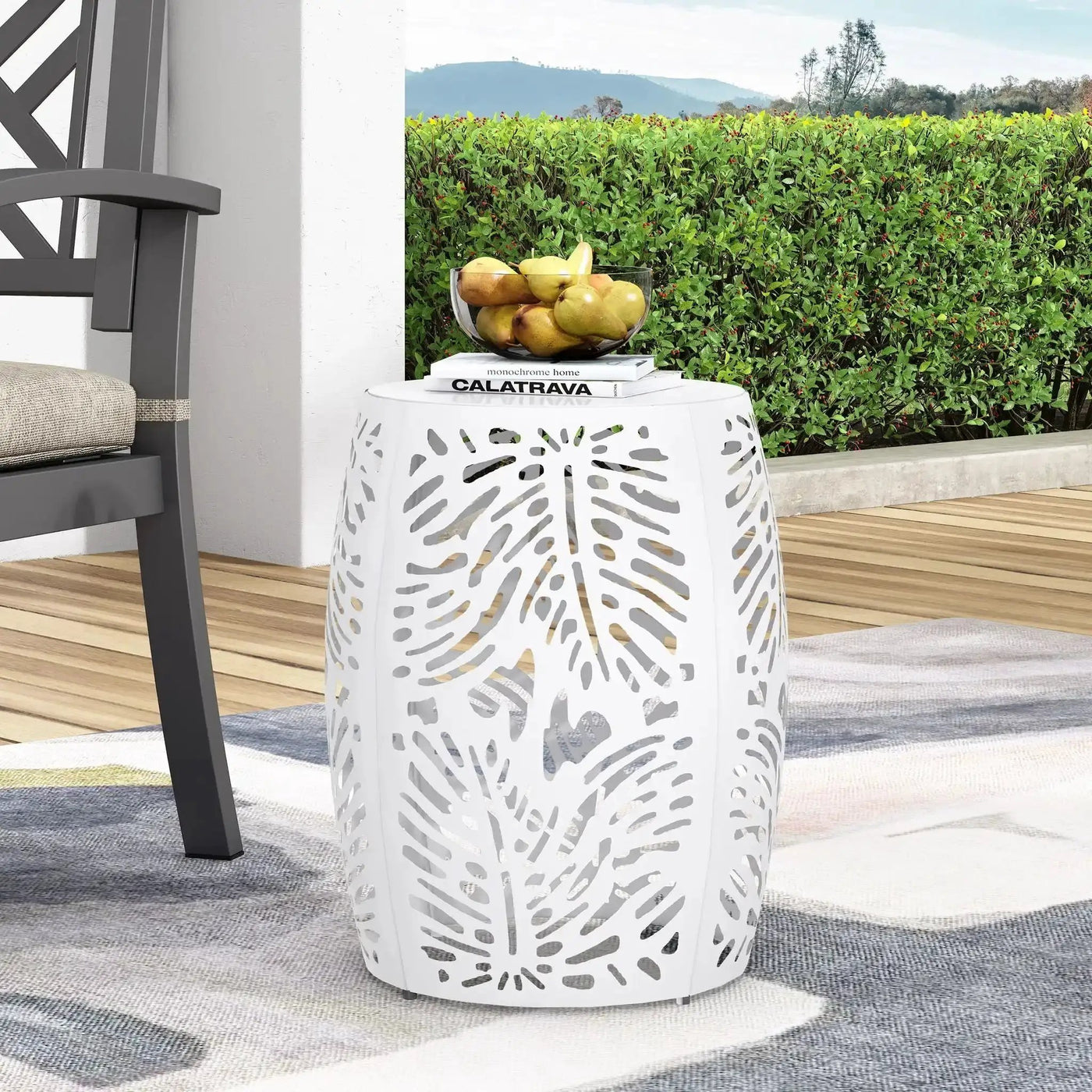 Modern Design Metal End Table, Large by HouseOfZazla