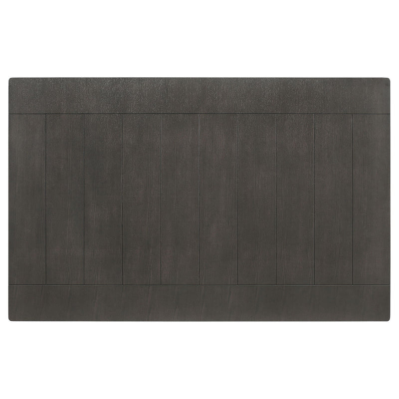 Dexter - Rectangular Plank Top Dining Table - Dark Gray