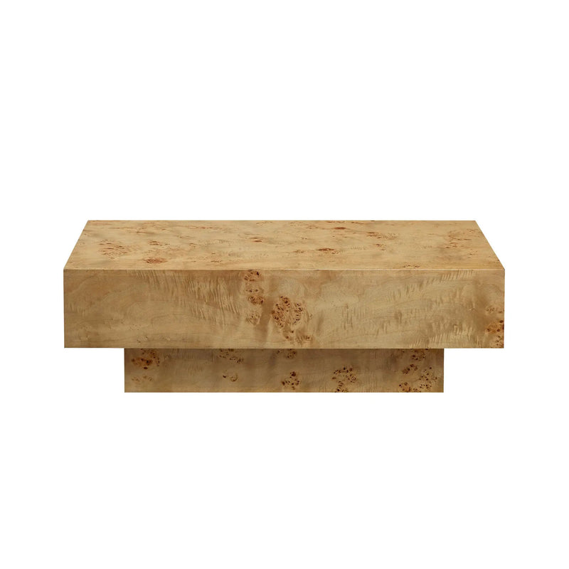 43.31 Inch Burl Wood Veneer Coffee Table by HouseOfZazla