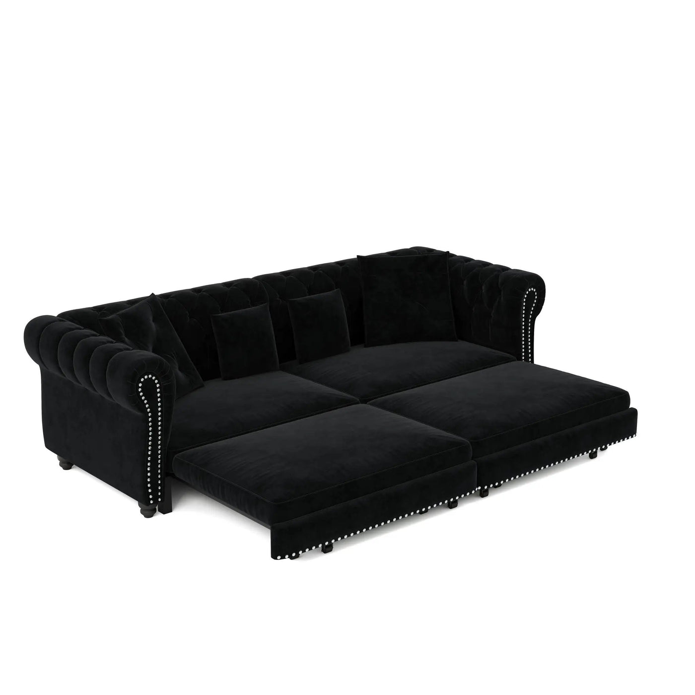3 In 1 Convertible Sleeper Sofa Bed With Movable Ottoman by HouseOfZazla
