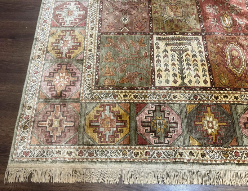 Panel Design Rug 8 x 10.6, Oriental Carpet, Belgium Power Loomed Rug by Jewel Rugs