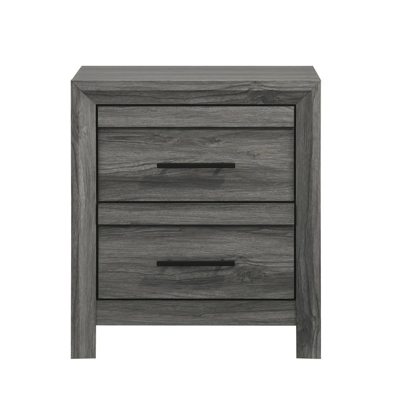 Denver - 2 Drawer Nightstand - Gray by HouseOfZazla