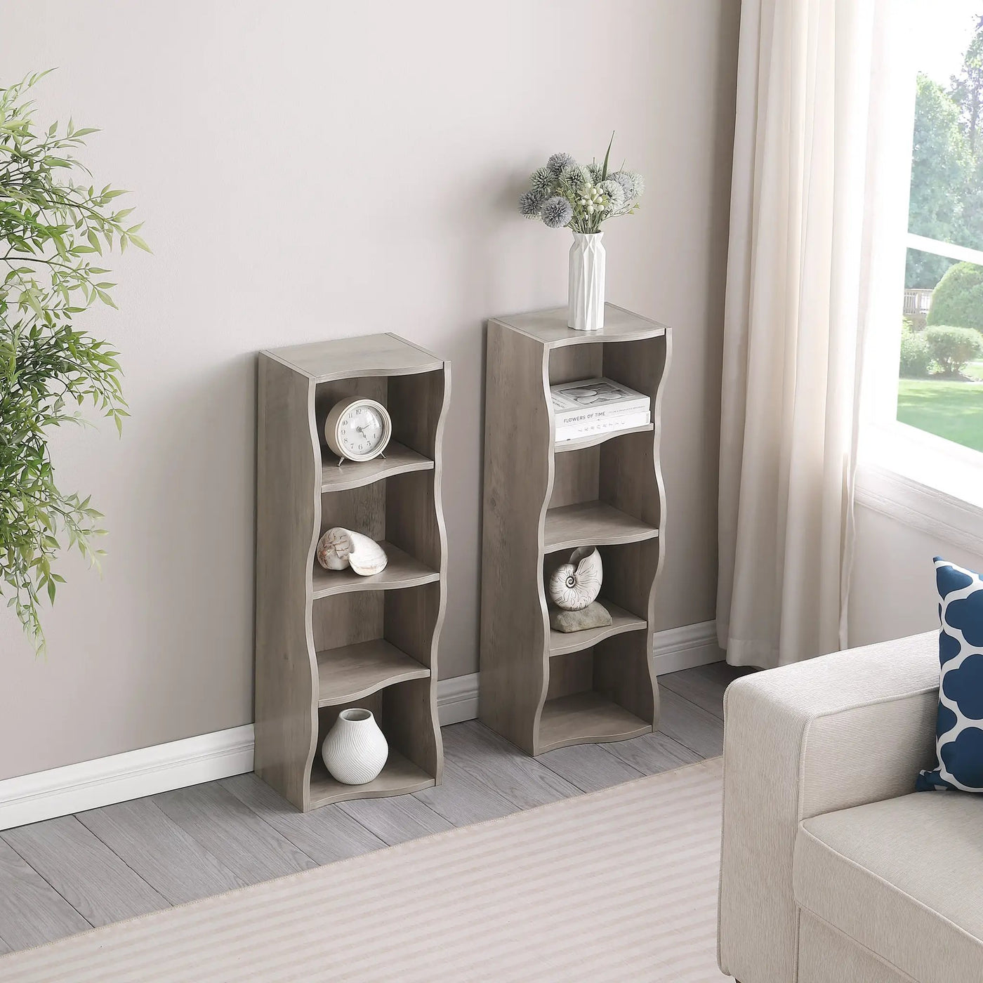 8-Layer Adjustable Shelf Ultra-Thin Bookshelf by HouseOfZazla