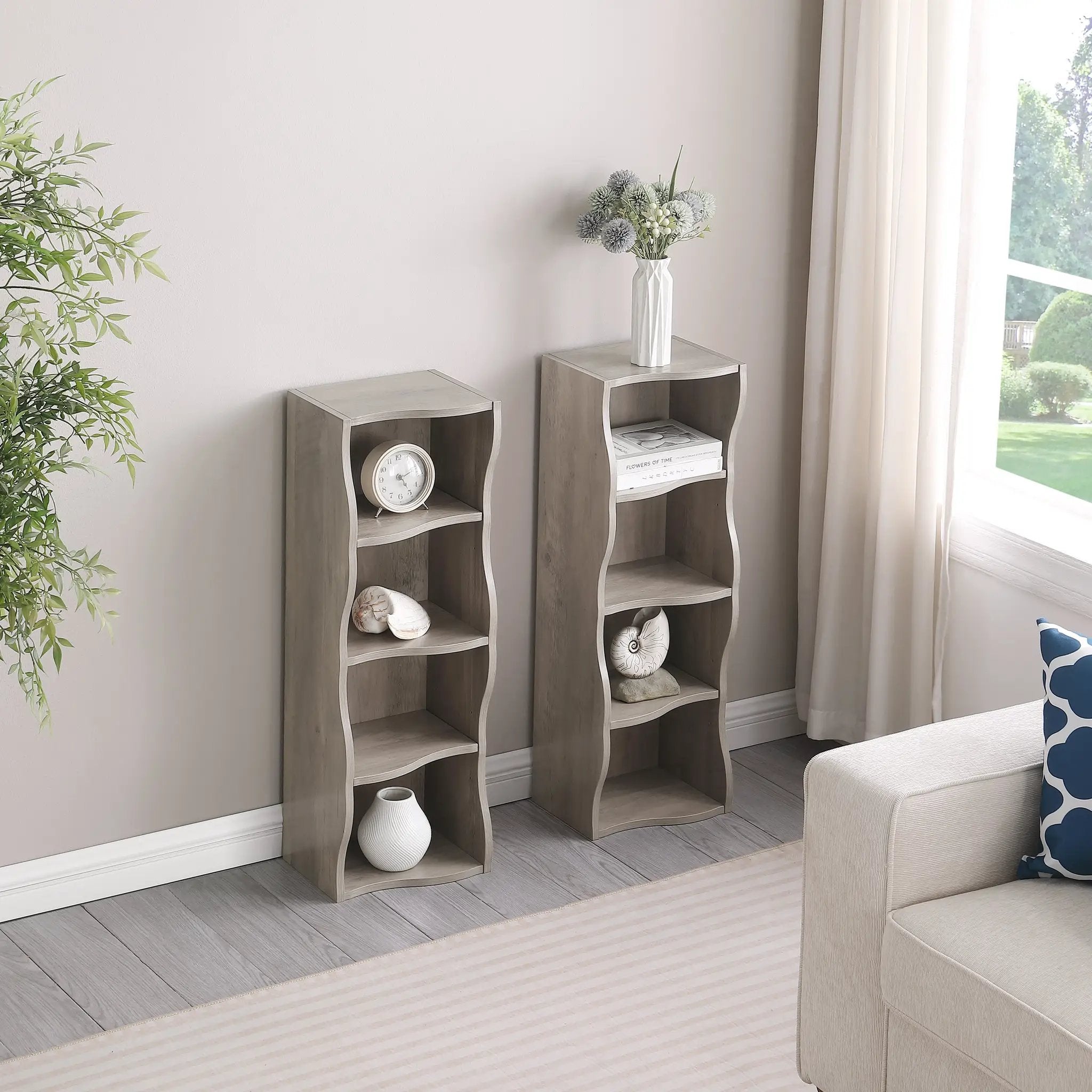 8-Layer Adjustable Shelf Ultra-Thin Bookshelf by HouseOfZazla
