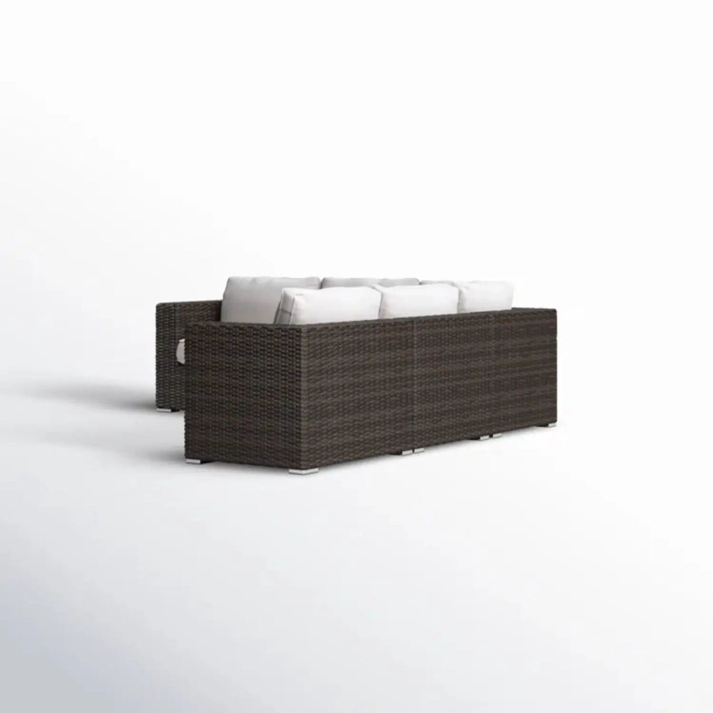 Luxurious Wicker Patio Sectional With Weather Resistant Sunbrella Cushions by HouseOfZazla