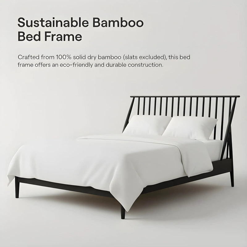 Bohemian Platform Bed With Tall Headboard by HouseOfZazla