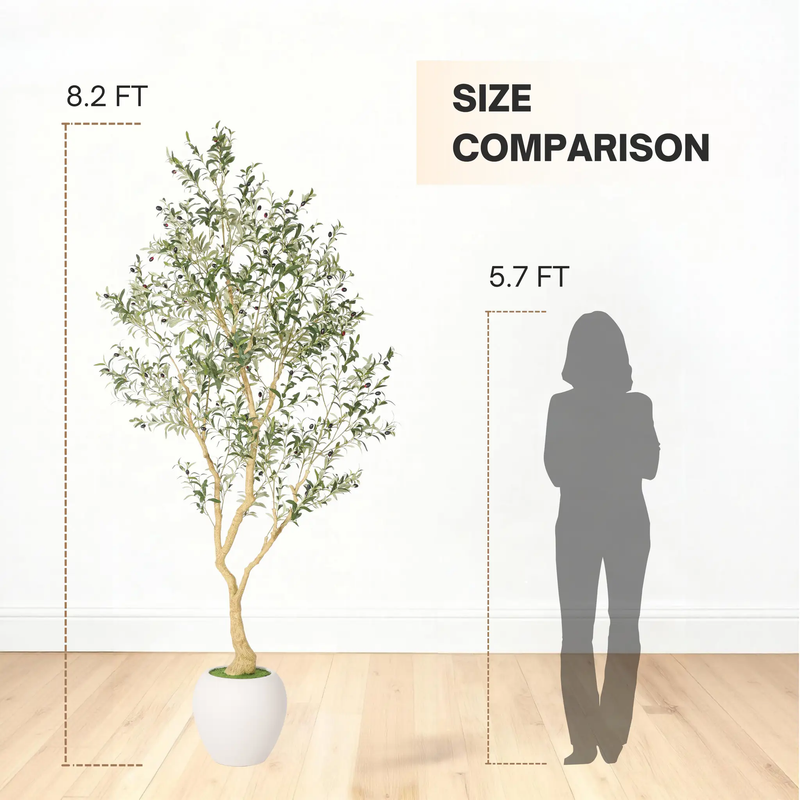 8.2FT Artificial Olive Tree With Big Decorative by HouseOfZazla