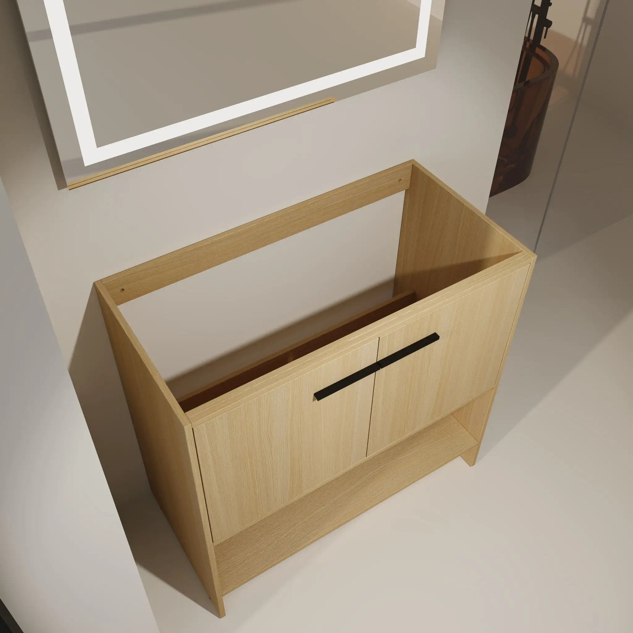 Modern Freestanding Bathroom Vanity With 2 Doors by Unique Piece Furniture