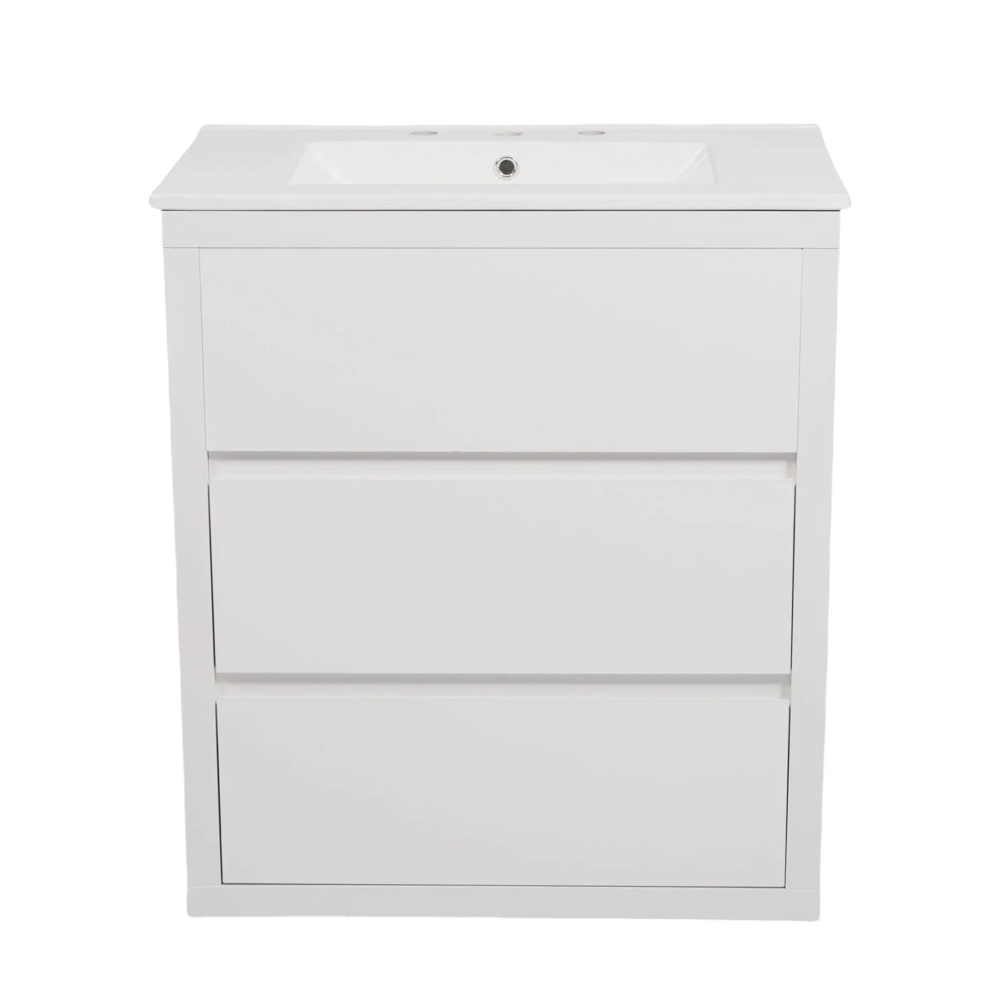 Double Sinks Bathroom Vanity Set with 2 Ceramic Basins by HouseOfZazla