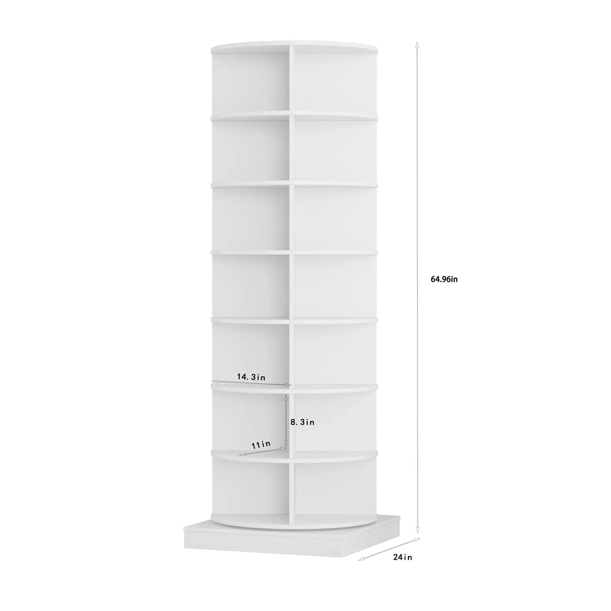 New 360 Rotating Shoe Cabinet 7 Layers Holds Up To 28 Paris Of Shoes by HouseOfZazla