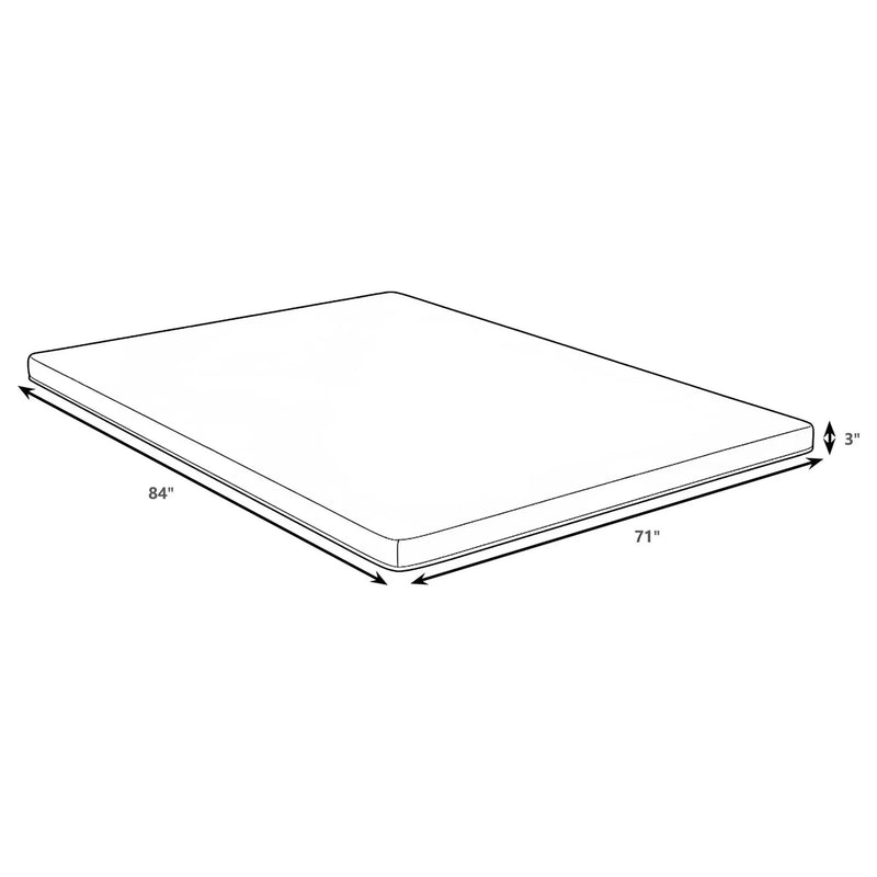 Cascade 3-inch California King Cool Memory Foam Mattress Topper by Unique Piece Furniture