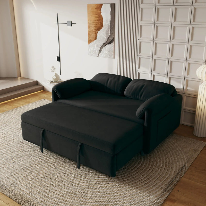 Sofa, Dual Purpose Lounge With Retractable Queen Size Bed by Unique Piece Furniture