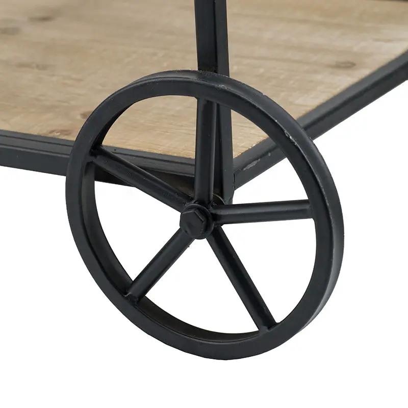 Shelf With Wheel - Black / Brown by Unique Piece Furniture