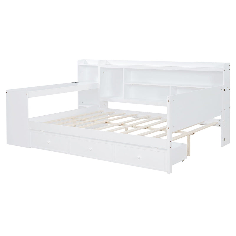 Daybed With 3 Drawers USB Ports And Desk by HouseOfZazla