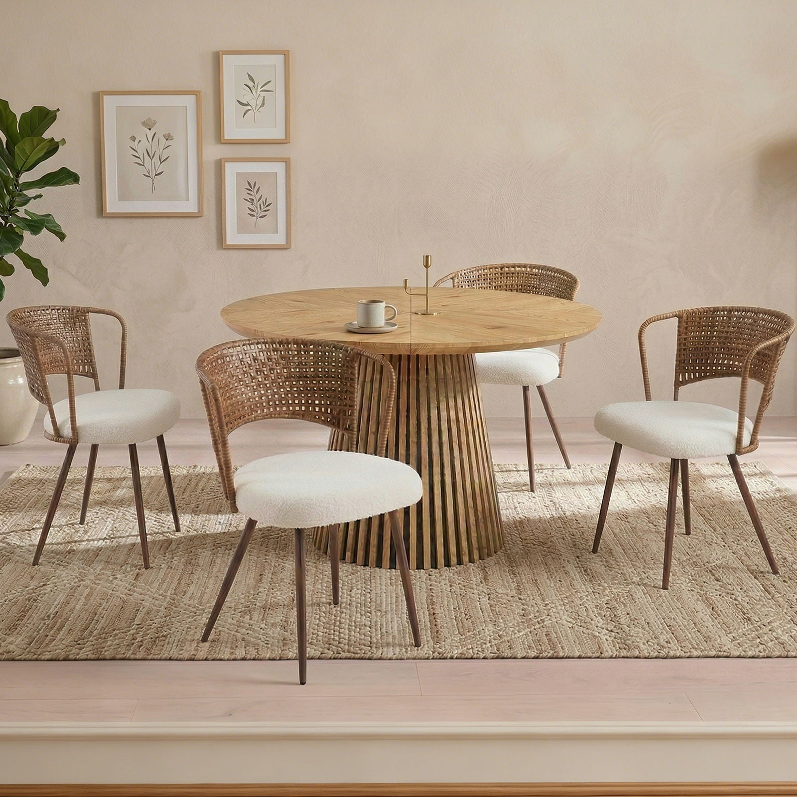 Farmhouse Style Wicker Dining Chair by HouseOfZazla