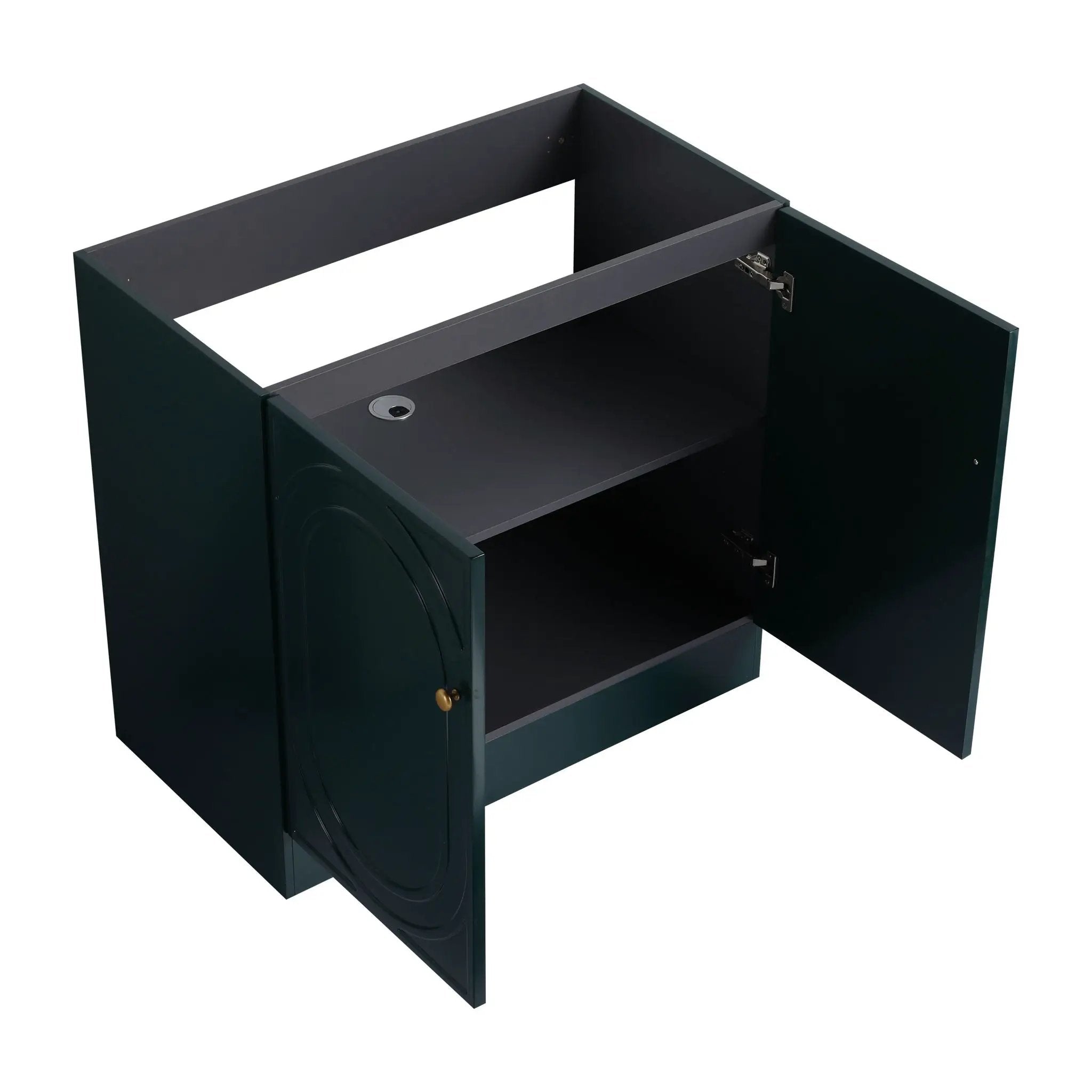 Contemporary Freestanding Bathroom Vanity With Resin Sink & Soft-Close Cabinet Doors by HouseOfZazla