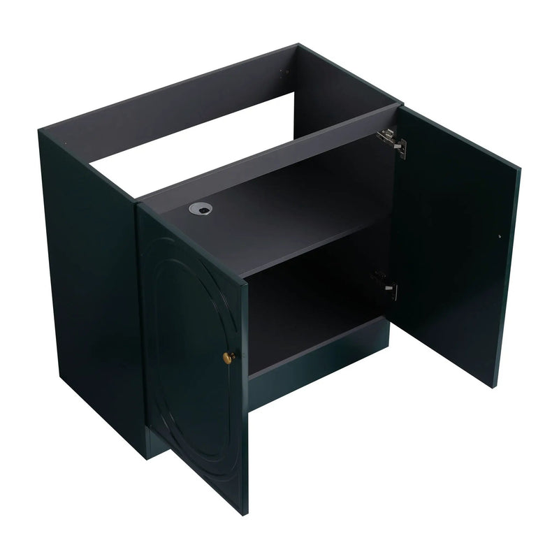 Contemporary Freestanding Bathroom Vanity With Resin Sink & Soft-Close Cabinet Doors by HouseOfZazla