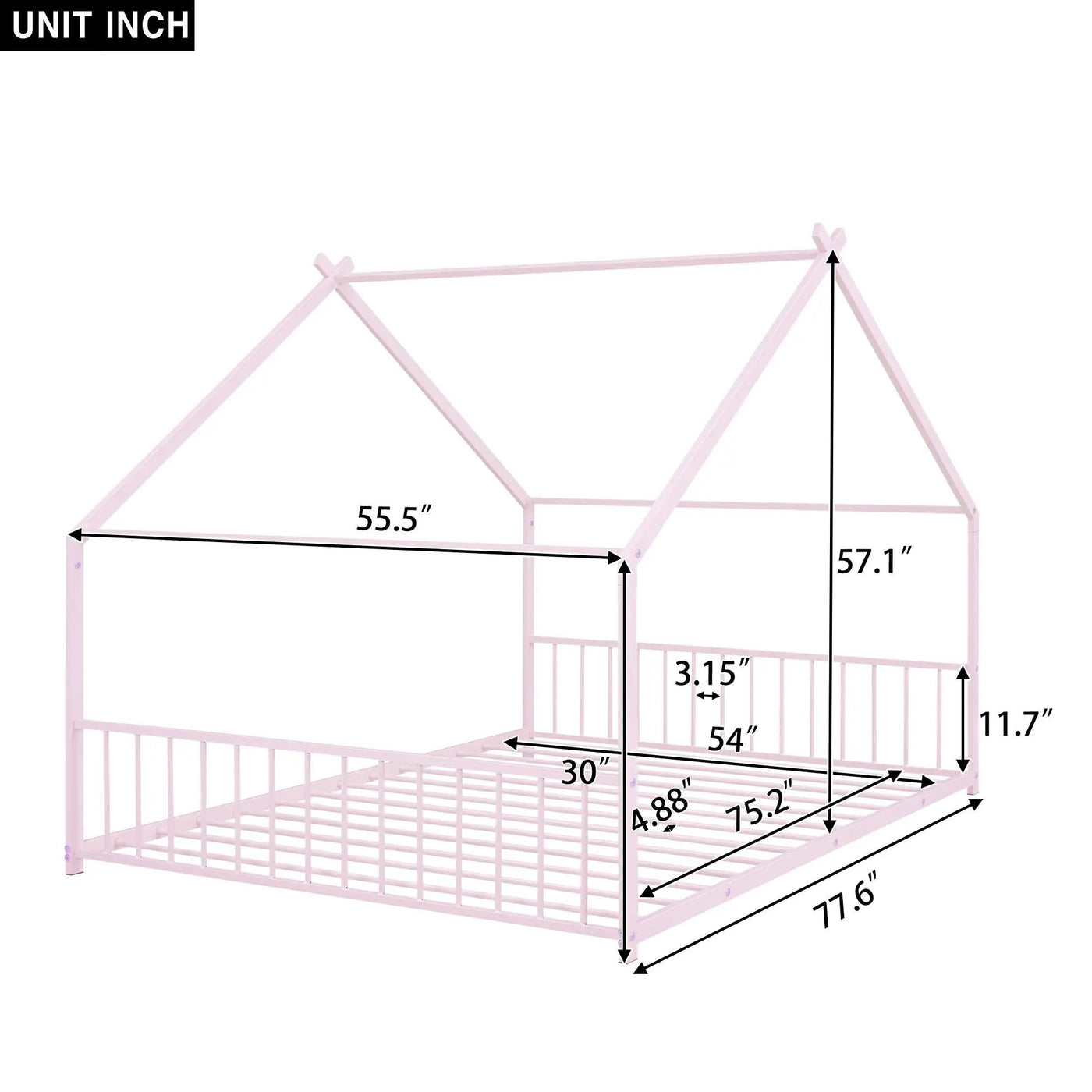 Metal House Bed by Unique Piece Furniture