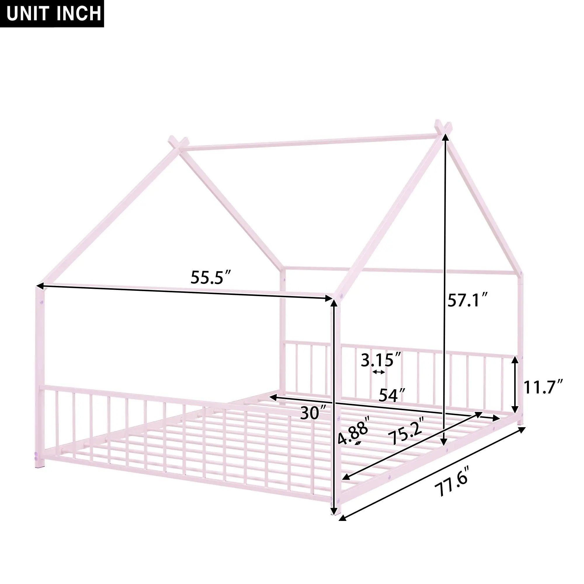 Metal House Bed by Unique Piece Furniture