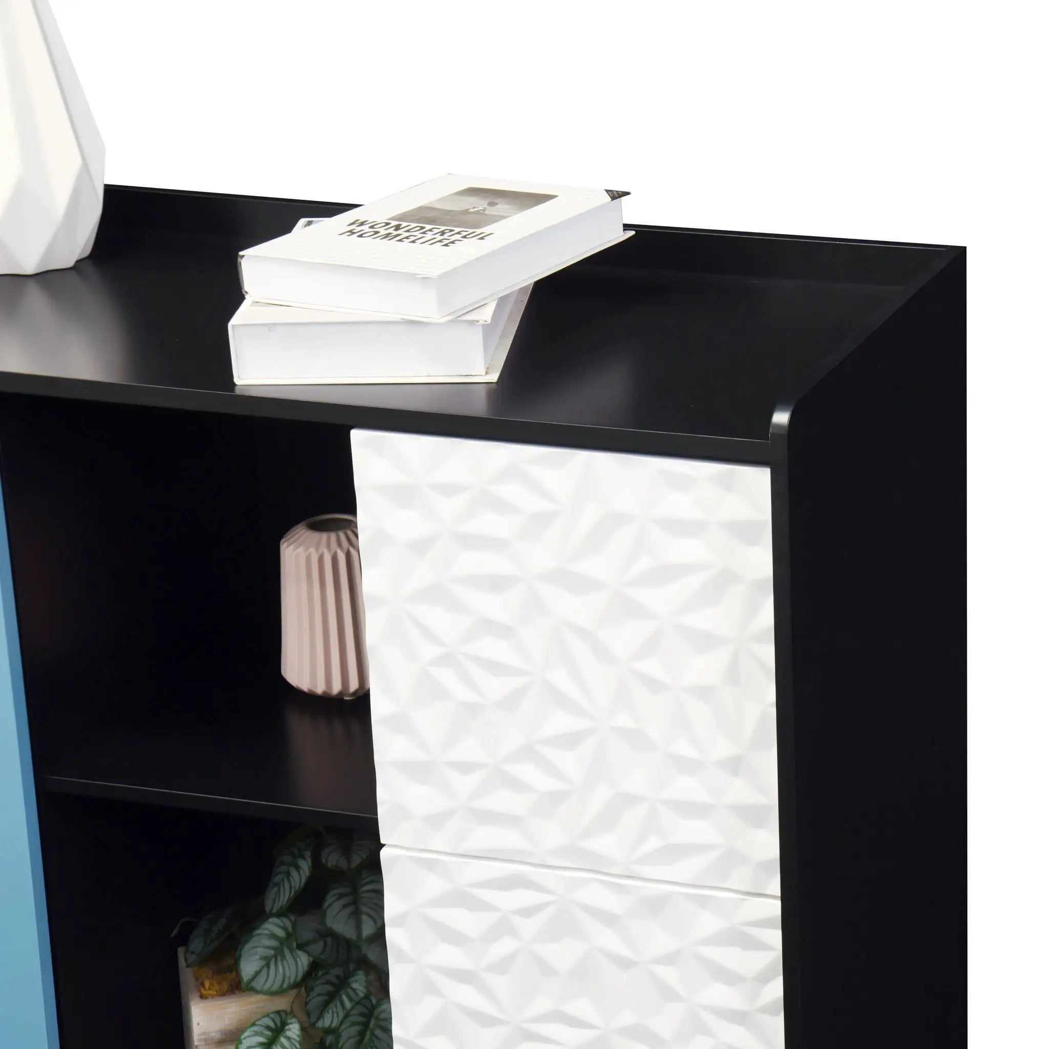 Modern Sideboard Buffet Cabinet With Doors And Unique Panel Styling by HouseOfZazla