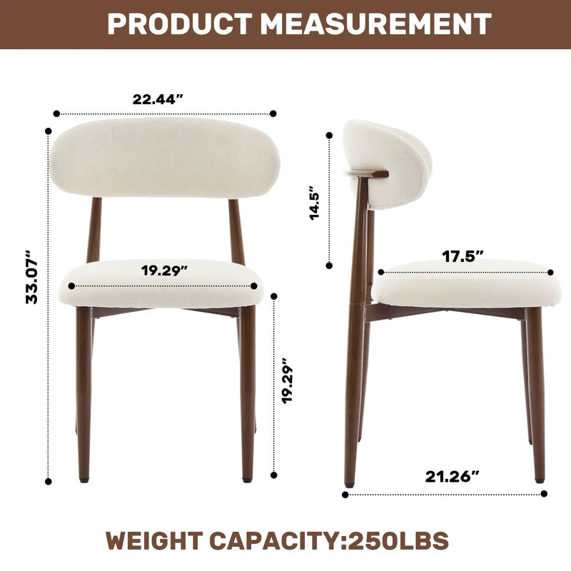 Upholstered Dining Chairs For Dining Room (Set of 2) - Beige by Unique Piece Furniture