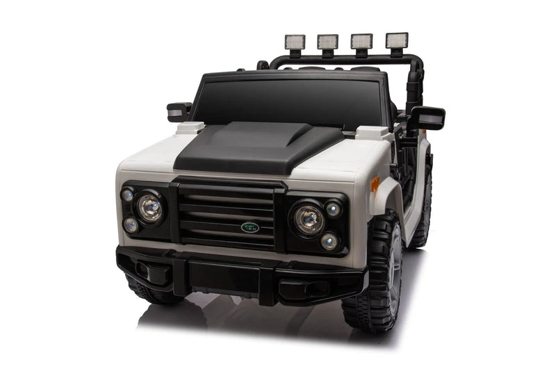 12V7A 30W*2 Four-Wheel Drive Seat One Button Start, Forward And Backward, High And Low Speed, Music, Front Light, Power Display, Two Doors Can Open, 2.4G R / C, Seat Belt Four Wheel Absorber by HouseOfZazla