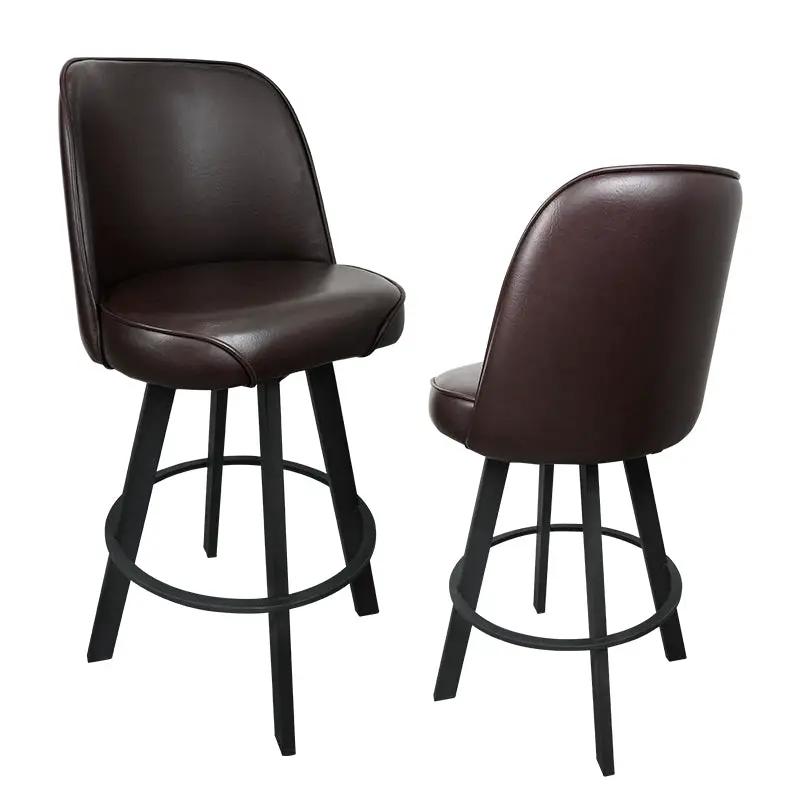 Set of 2 Upholstered Swivel Bucket-Seat Bar Stools by HouseOfZazla