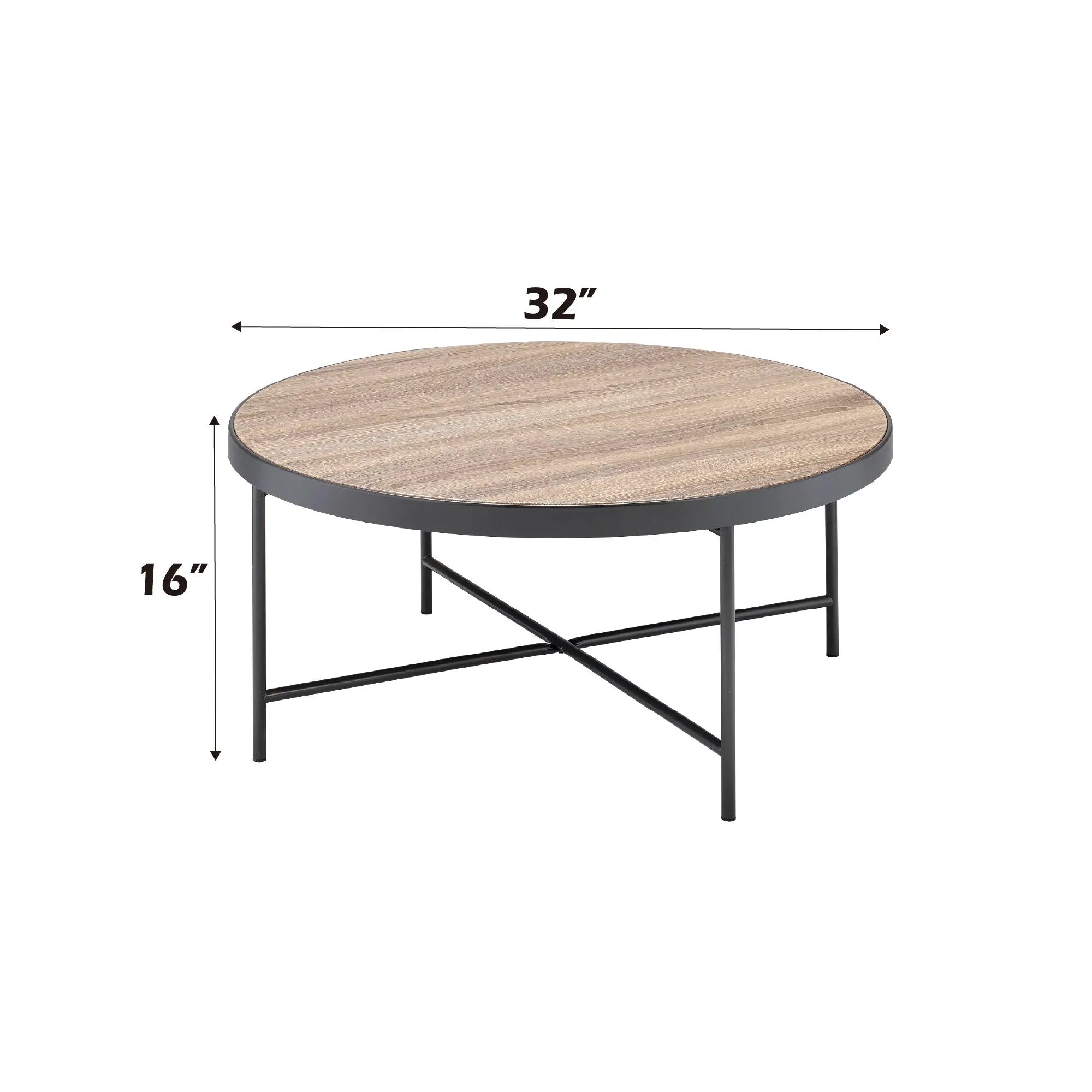 Bage Weathered Round Coffee Table by HouseOfZazla