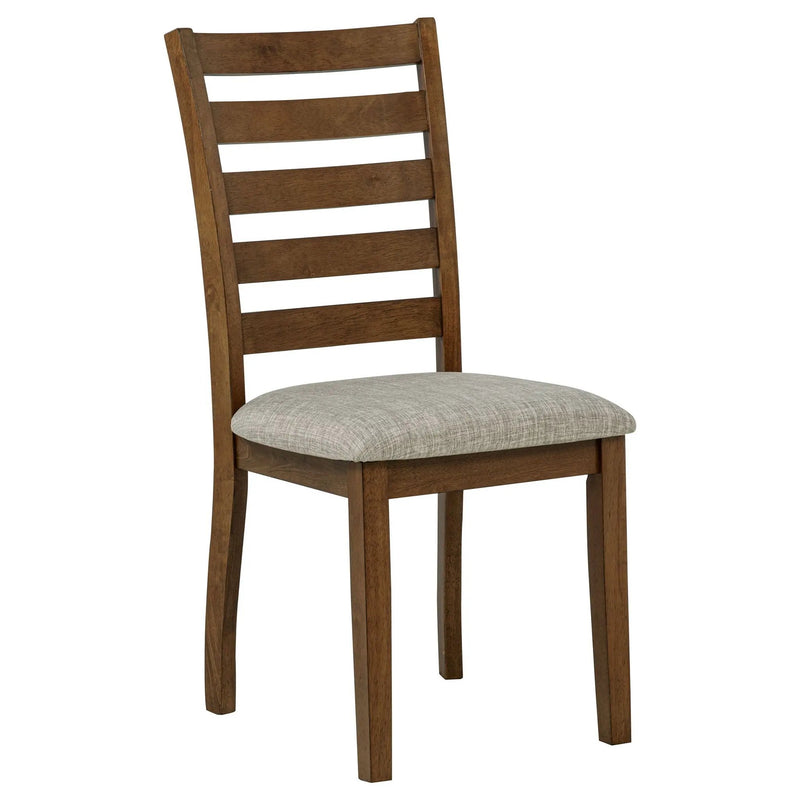 Atwood Wood Dining Side Chair Upholstered Seat Warm Brown by Unique Piece Furniture