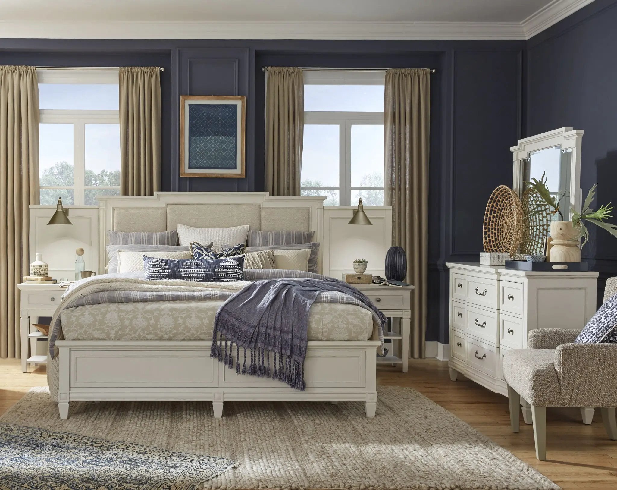 Willowbrook - Upholstered Wall Panel Bed by Unique Piece Furniture
