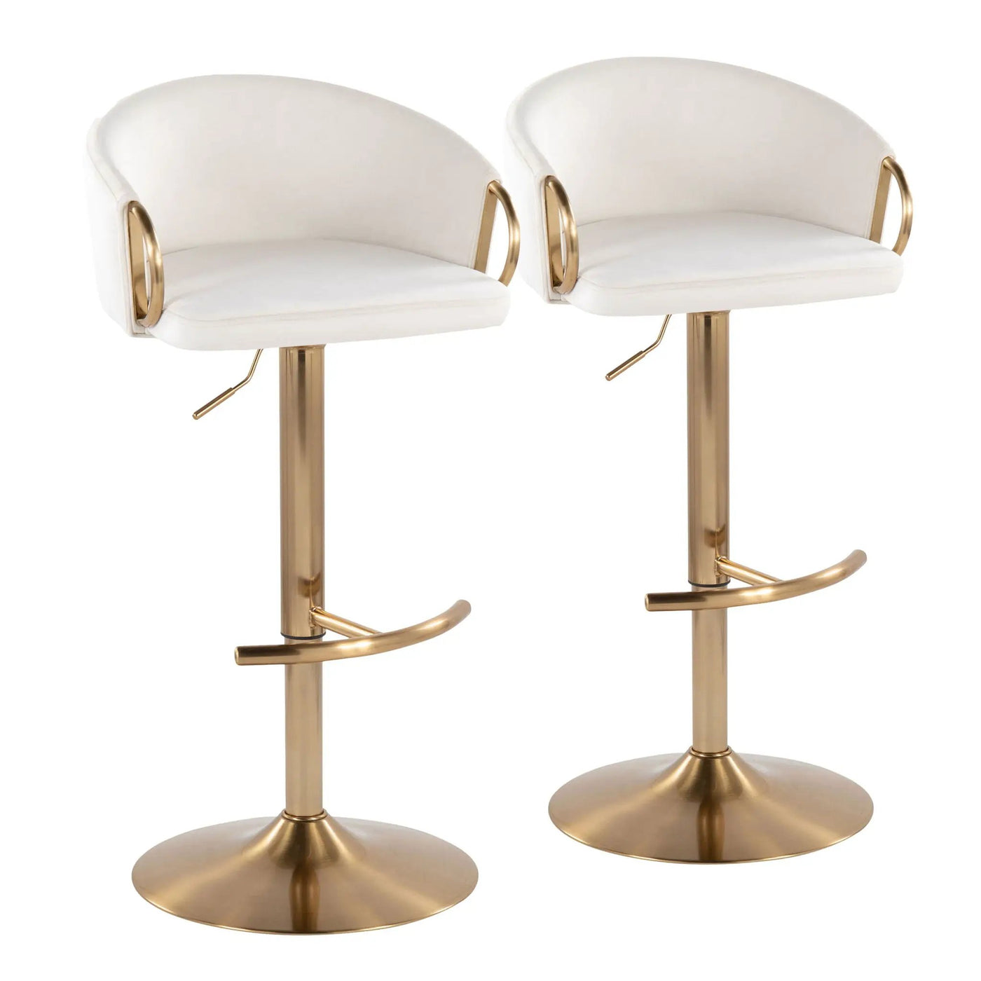 Claire - Contemporary / Glam Adjustable Bar Stool (Set of 2) by Unique Piece Furniture