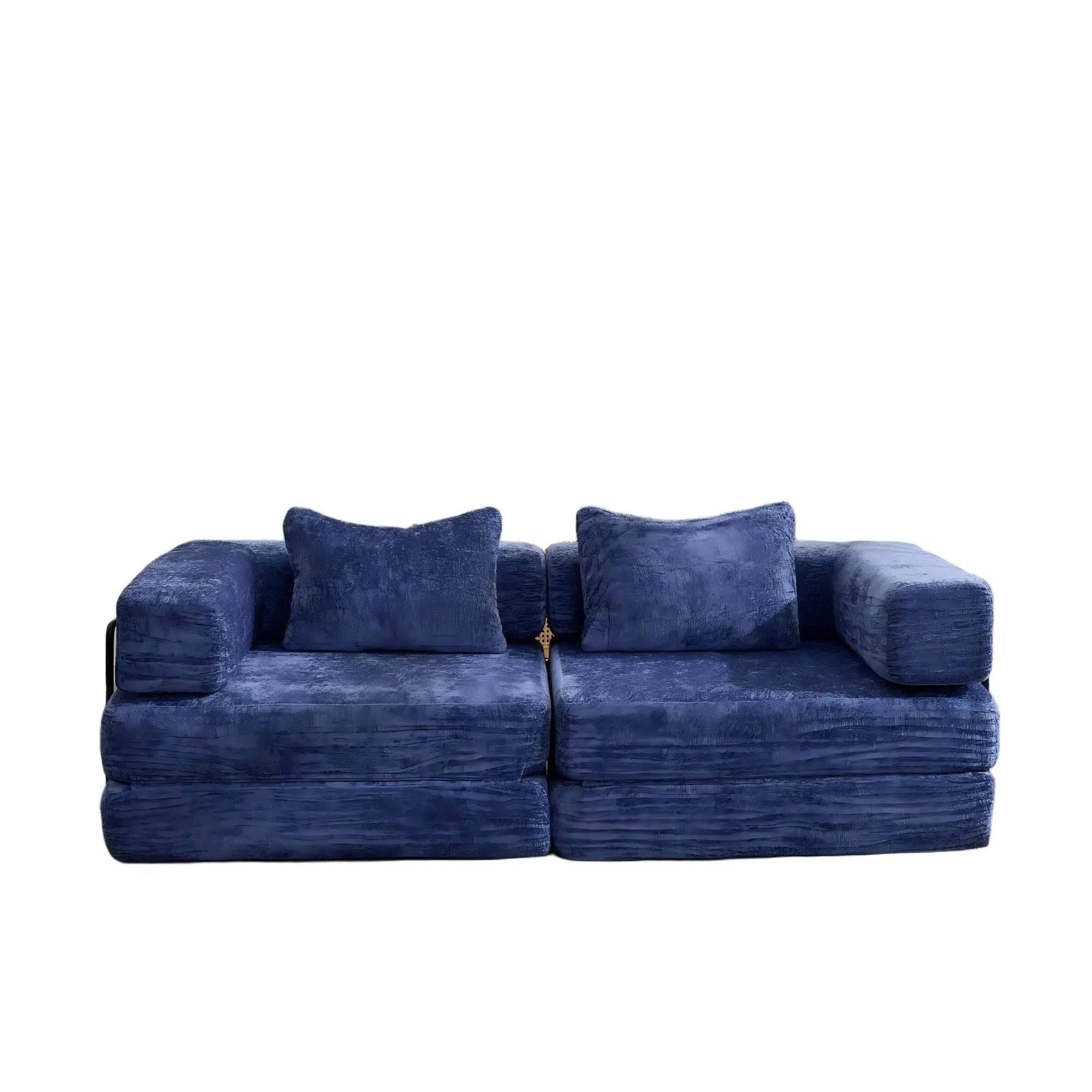 Convertible Floor Sofa Bed With Pillow Back Support Armrest by Unique Piece Furniture